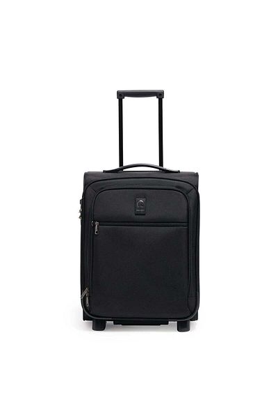 Delsey Omega 45cm Softcase 2 Wheel Cabin Luggage Trolley Black