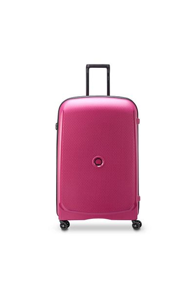 Delsey Belmont Plus 83cm Hardcase Non- Expandable 4 Double Wheel Check-in Luggage Trolley Raspberry