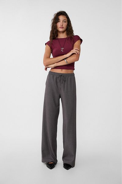 Stradivarius Long flowing smart trousers