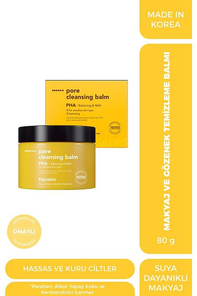 Hanskin Pore Cleansing Balm Pha-Sensitive and Non-Tolerant Skin/Pore and Makeup Cleansing Balm [80g