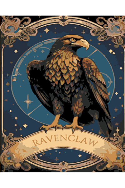 wombhobby ravenclaw Sayılarla Boyama Seti 40x50 Çerçeveli (Kasnağa ) Gerili
