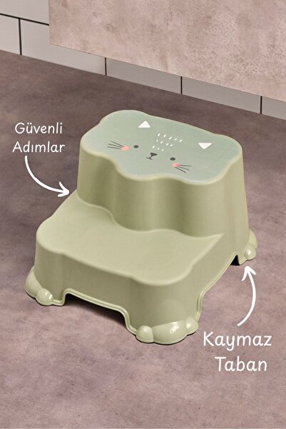 Tuka Home Çocuk Bebek Klozet Adaptörü Süngerli Yumuşak Tavşan Desenli ve Katlı Basamak Set Eğitici