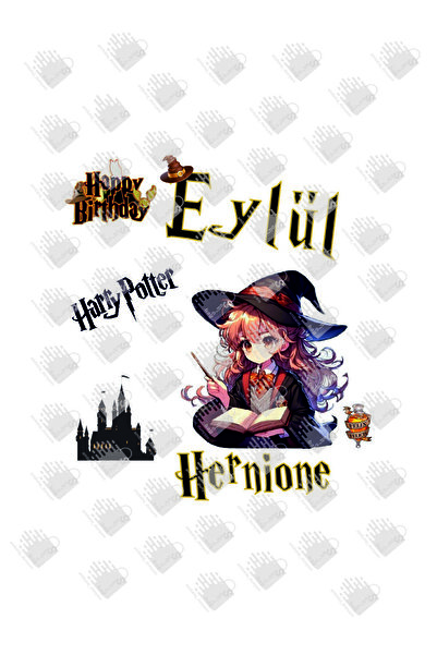 AMBALAJDÜNYAM Hernione Harry Potter Kız Kişiye Özel İsim Baskılı (18*8*24) 25 adet