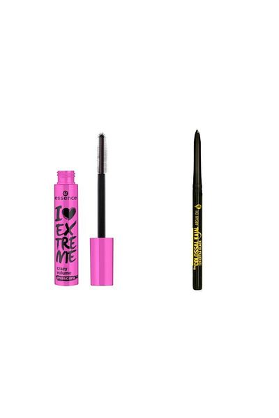 Essence ماسكارا I Love Crazy Volume + كحل عين أسود إضافي مع زيت الأرغان