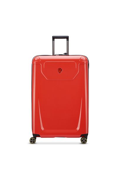 Peugeot Voyages Zip 81cm Hardcase 4 Double Wheel Expandable Check-In Luggage Trolley Silver