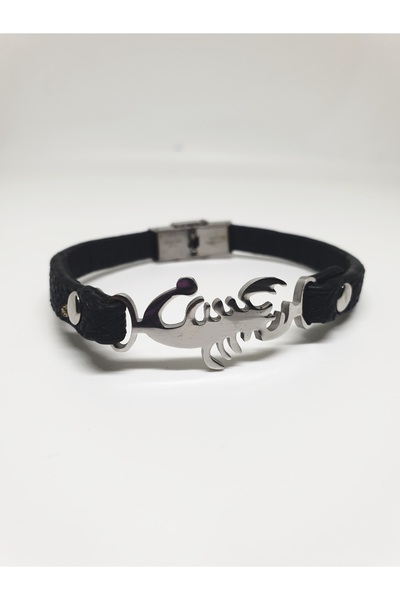 mama india alaçatı Scorpion Figured Men's Steel Bracelet 20 cm No:18