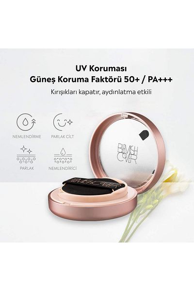 Hanskin Semi Matte Concealer Foundation - Blemish Cover Conceal Cushion No.21 Kumasiç Cream