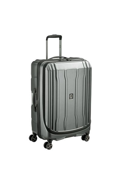 Delsey عربة أمتعة Cruise 2.0 بلاتينيوم صلبة قابلة للتوسيع بأربع عجلات مزدوجة بطول 70 سم