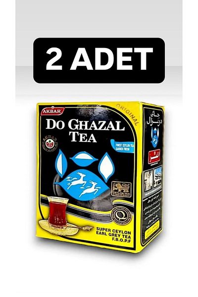Do Ghazal Tea Black Bulk Ceylon Tea with Bergamot Aroma 500 g X2 Pieces (Scented Tea)