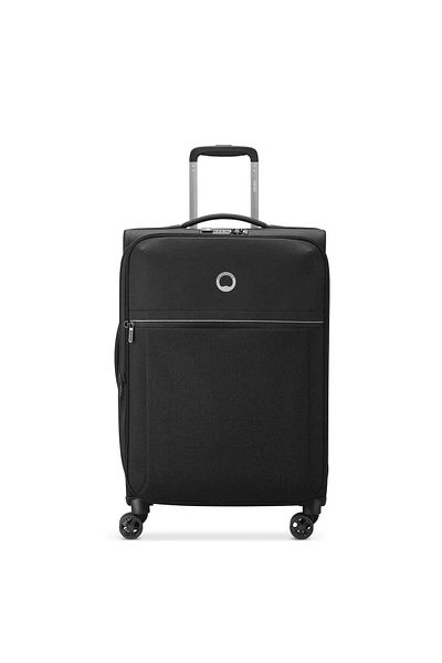 Delsey Brochant 2.0 67cm Hardcase Expandable 4 Double Wheel Check-in Luggage Trolley Black