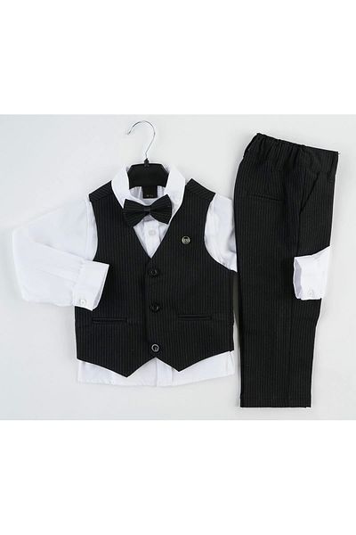 Mc Emirix Kids Wear Striped lycra 3 button vest