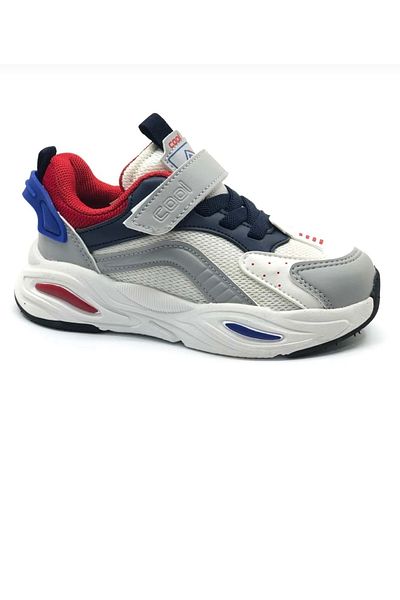 Cool Kids EVO Bărbați Alb Bleumarin Albastru Roșu Detaliu Velcro Ortopedic Confortabil Talpă ușoară Pantofi sport zilnic pentru copii