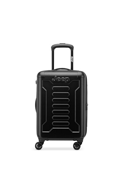 Jeep Jh004C 55 cm Hardcase 4 Doublewheel Expandable Cabin Luggage Trolley Black