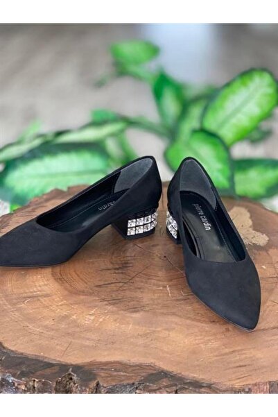 Pierre Cardin Siyah Süet Taşlı Ayakkabı (51198)
