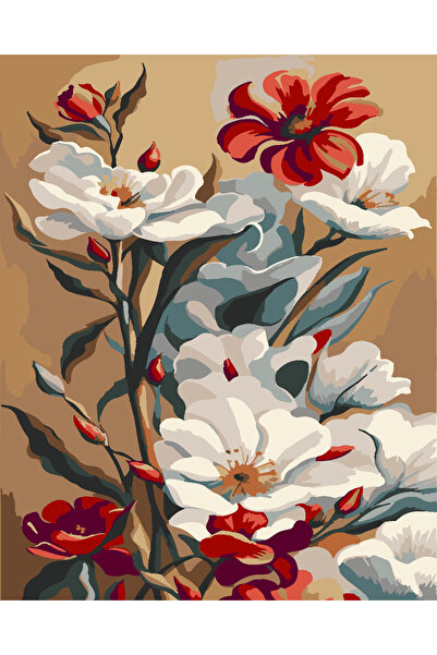 wombhobby Renk Sarmalı 2 Sayılarla Boyama Seti 60x75 Çerçeveli (Kasnağa ) Gerili