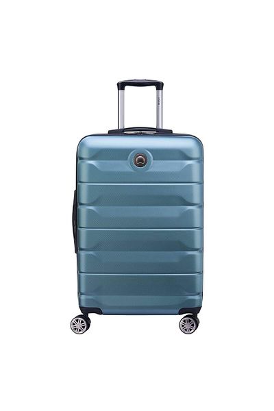 Delsey Air Armour 68cm Hardcase Expandable 4 Double Wheel Check-in Luggage Trolley Green