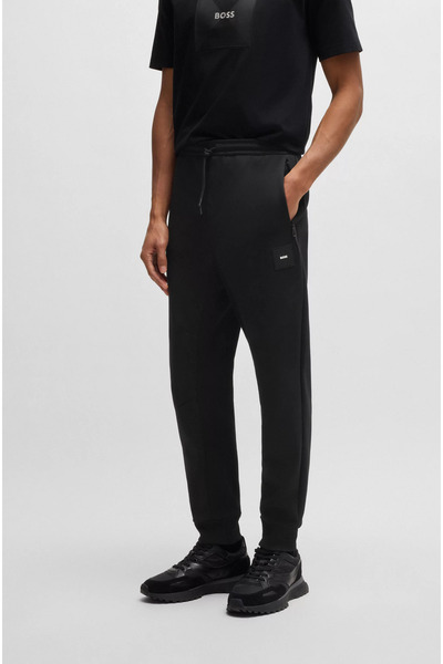 BOSS Erkek Normal Bel Dar Lastikli Paça Bel Bağlamalı Siyah Eşofman Altı 50537198-001