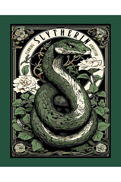 wombhobby slytherin Sayılarla Boyama Seti 40x50 Çerçeveli (Kasnağa ) Gerili