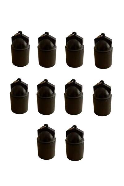 OKYANUSAYD Bahçe Duyu E27 Su Geçirmez Dış Mekan Vidalı Yağmur Duyu 10 lu Siyah