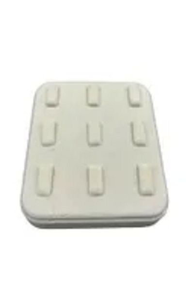 MeGass Dekor Domestic Production Suede Fabric Cream Color 12/11 cm Multi-Claw Ring Display Accessory