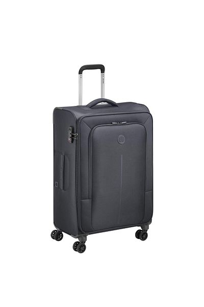 Delsey Caracas 70cm Softcase 4 Double Wheel Expandable Check-In Luggage Trolley Black