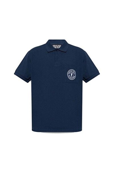 Versace Men's Regular Fit Navy Blue Polo Taxi 100% Cottonlogical Trendy 7 Model