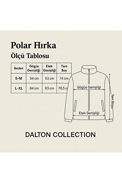 DALTCON ERKEK BOYDAN FERMUARLI HIRKA POLAR