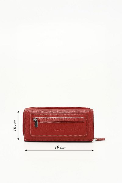 GÖNDERİ(R) Women's Red to Navy Blue Horizontal Genuine Leather Wallet
