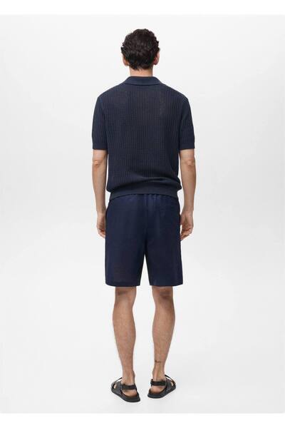 MANGO Man Linen Tied Shorts