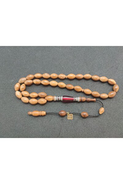 İskeçe Tesbih Halil Hilmi Usta Eseri Mineli 925 Ayar Gümüş Nakkaş Naturel Kuk...