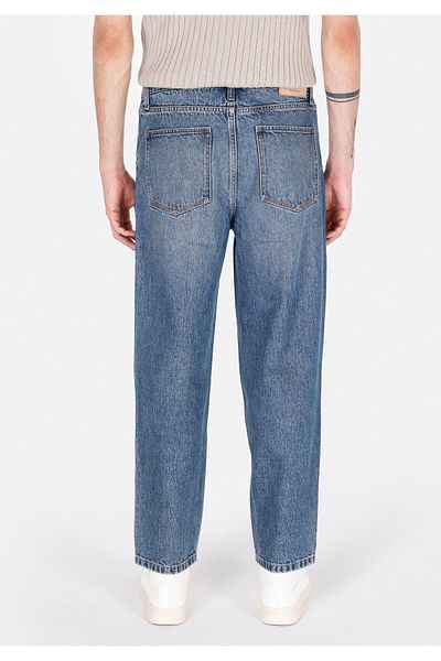Colin's Pantaloni de jeans albaștri pentru bărbați, cu talie medie, cu picioare largi