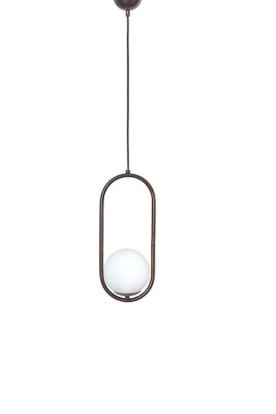 Luzarana Zenga Single Antique Metal Body White Glass Design Luxury Pendant Lamp Chandelier
