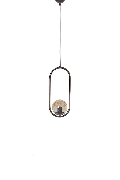 Luzarana Zenga Single Antique Metal Body Honey Color Glass Design Luxury Pendant Lamp Chandelier