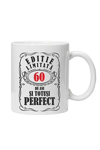 OEM Cana albă personalizată „ediție limitată”, 60 de ani, INOVATIX®. 330 ml