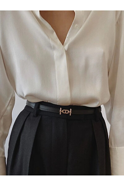 BRAND&BELT model curea subțire cu cataramă aurie