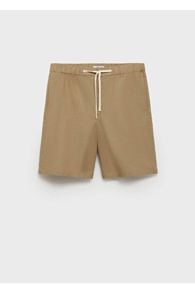 MANGO Man Linen Tied Shorts