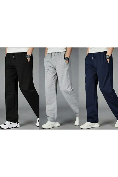 SURMARİ Φόρμα 3 τμχ Μαύρη Navy Blue Grey Unisex Regular Straight Pipe φόρμα