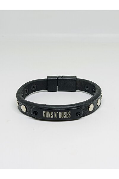 mama india alaçatı Guns N'Roses Studded Men's Bracelet 19 cm No:7