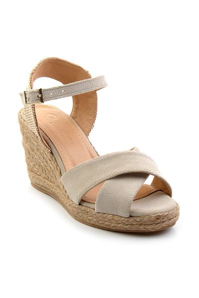 Bambi Beige Women's Wedge Heeled Shoes K 05718070702