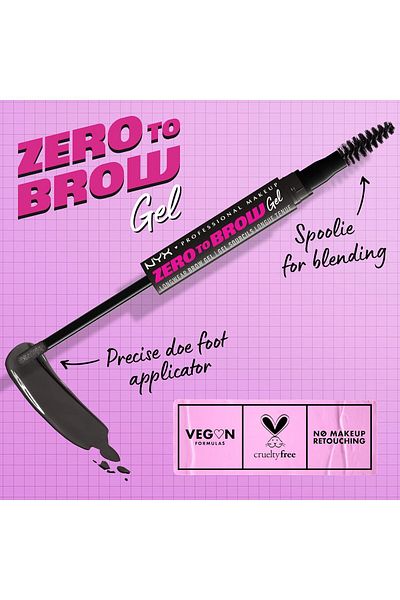 NYX Professional Makeup Zero to Brow Uzun Süre Kalıcı Kaş Jeli - Black