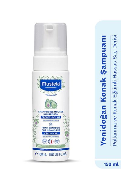 Mustela شامبو مضاد للقواقع للأطفال حديثي الولادة محتوي على مكونات طبيعية 99%، 150 مل