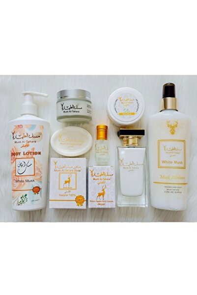 MUSK AL TAHARA Beyaz Misk Seti Sabun Misk Vücut Spreyi Deodorant Krem Vücut L...