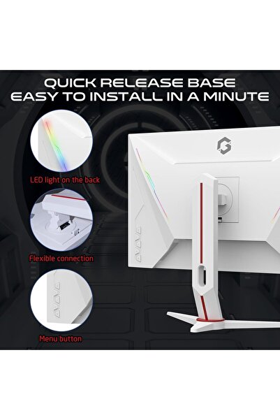 GAMEON GOA27FHD360IPS Artic Pro Series, 27 Inch Gaming Monitor, FHD, 360Hz, 0.5ms, HDMI 2.1, IPS White