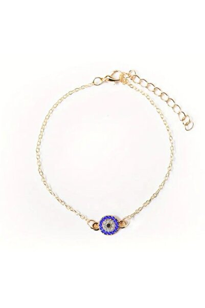 Dgt Luxury Evil Eye Beaded Zircon Detailed Anklet