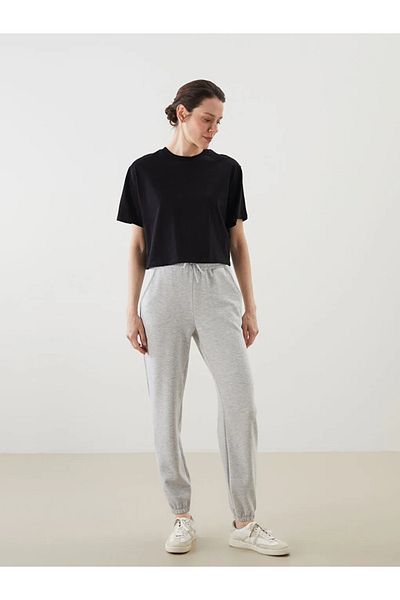 LC Waikiki Lcwaikiki classic gray elastic waist women's jogger sweatpants