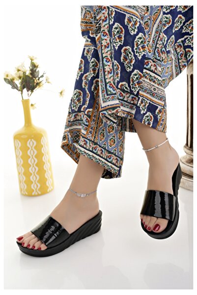 Modafırsat Women's Daily Slippers Black Stylish Comfortable Home Sea Beach Dowry Bundle Out Slippers