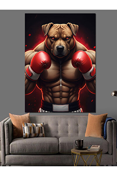 ekart Boxer Dog Decorative Canvas - Mdf Wooden Painting