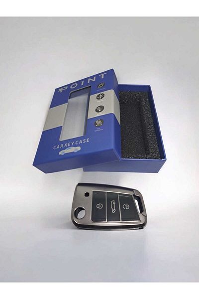 Natural Gray Svw Model Luxury Box with Silicone Pnt102 Keychain Container