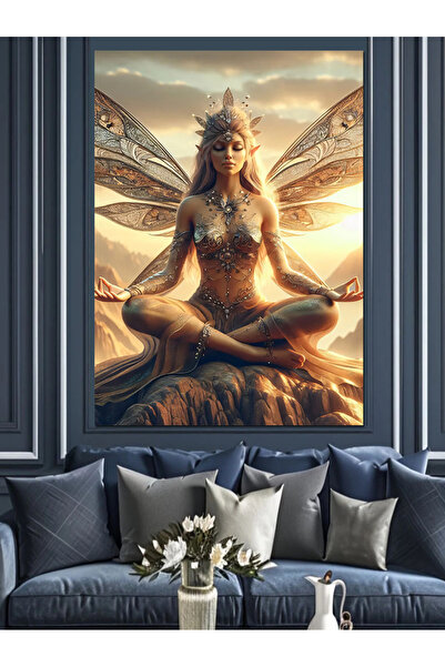 ekart Meditasyon Perisi Dekoratif Kanvas - Mdf Ahşap Tablo