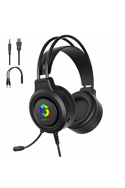 GAMEON GOT101 Shadowfire, RGB Gaming Headset, for PS4/PS5/XBOX ONE/PC, USB+3.5mm Connectivity, Black